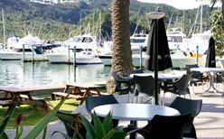 Enjoy fine dining at the Salt Restaurant overlooking the picturesque Whitianga Marina.